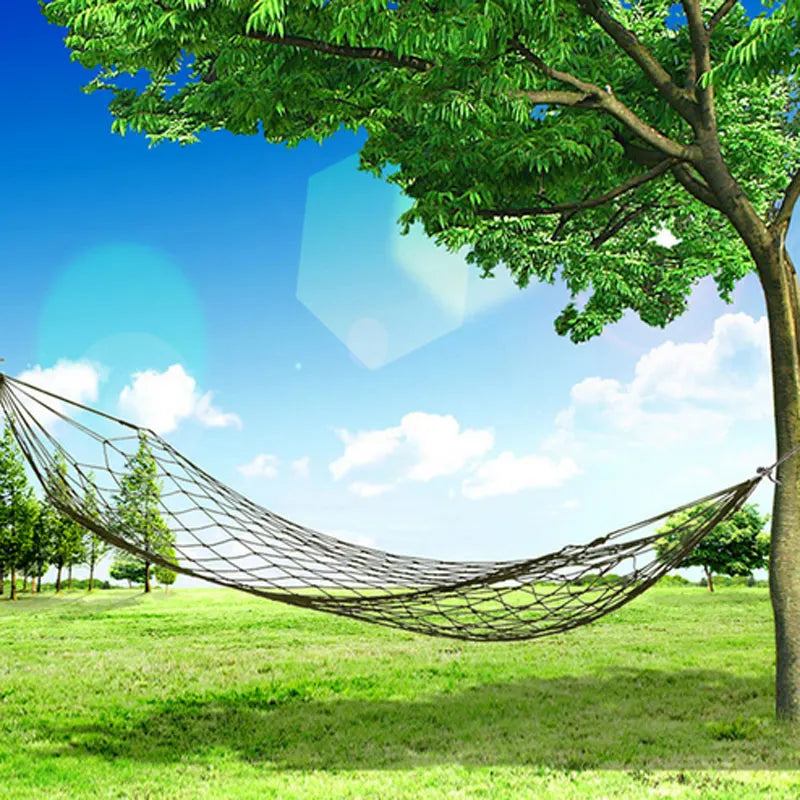 Hamac de camping en plein air, balançoire en filet portable/sangles d'arbre, hamac simple ou double pour l'extérieur, la randonnée et les voyages
