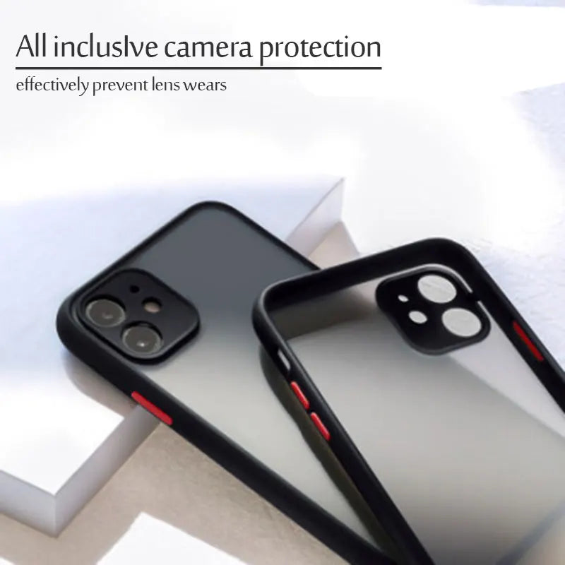 Coque antichoc en Silicone mat pour iPhone 11, 11 Pro, XS Max, XR, 12 Pro, 12, 12 mini