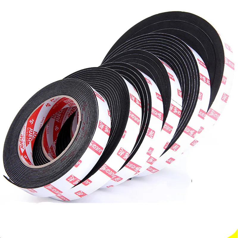 Bande d'étanchéité Bande éponge simple face 10M, mousse insonorisante, bande d'étanchéité pour porte et fenêtre, coussinets de pieds de chaise auto-adhésifs, protection d'angle de meuble en feutre