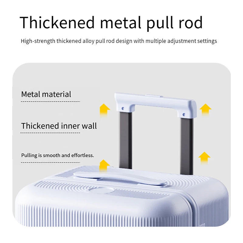 Valise SUSHIMU – Grande capacité avec poignée épaissie, cadre en plastique, verrouillage mot de passe, 20 à 28 pouces