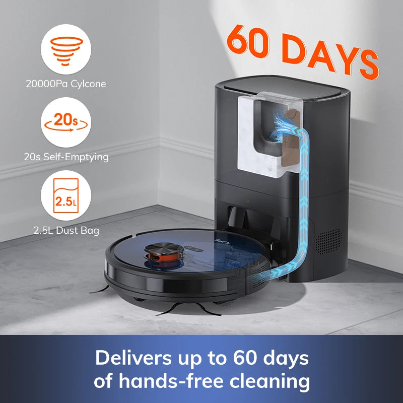 Aspirateur Robot T10s, Navigation LDS, Aspiration 3000Pa, Smart Home Backing Dry