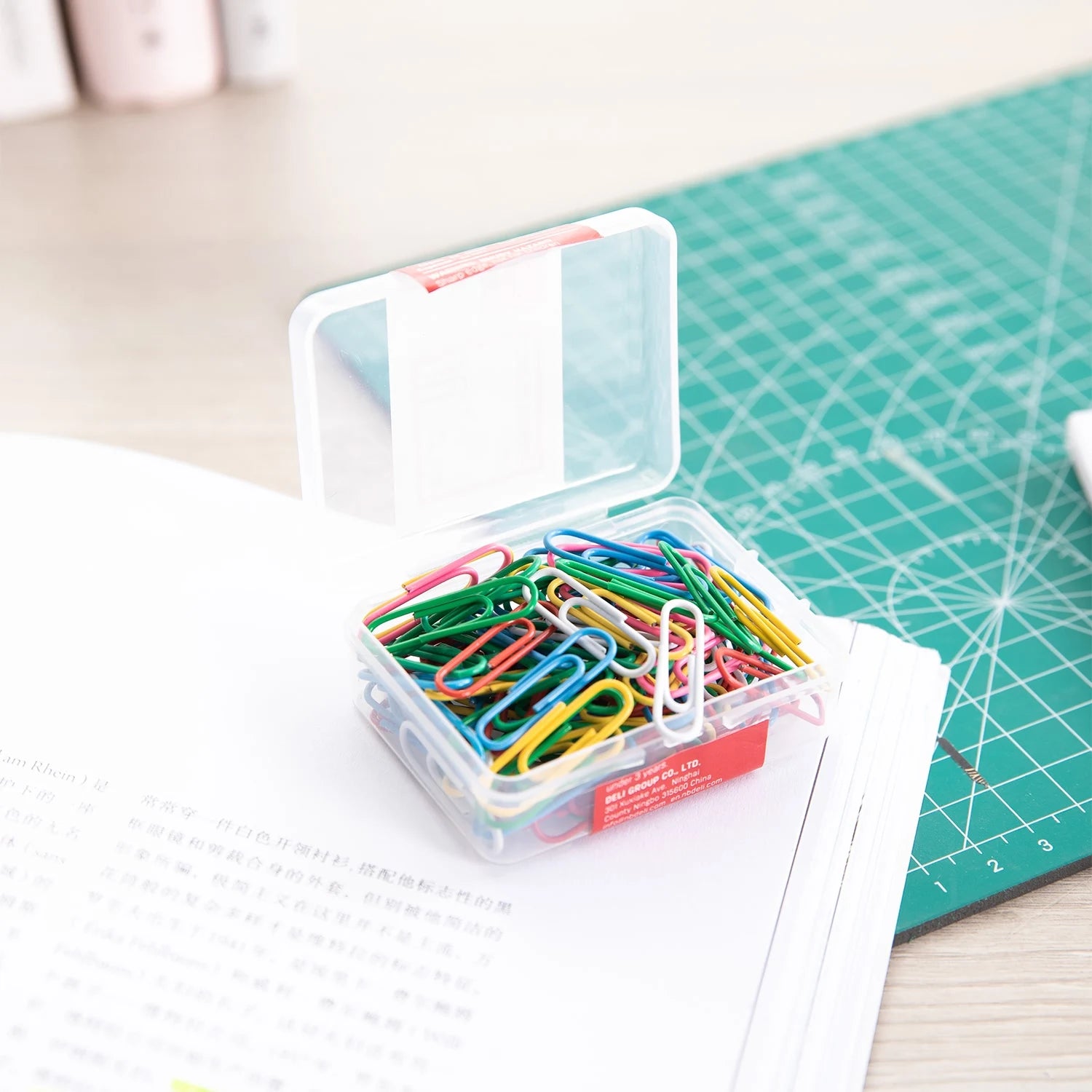 Trombone de couleur ronde revêtue de PVC, 100 Clips/boîte, 29mm, papeterie scolaire et de bureau à usage domestique