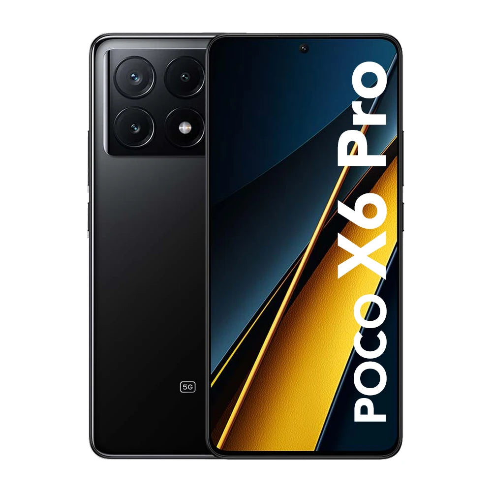 Téléphone portable Xiaomi POCO X6 Pro 5G, 8 Go, 256 Go, 12 Go, 512 Go, NDavid EU Charger, Global Version, Mobile Phone