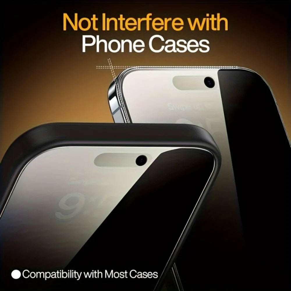 Protecteur d'écran Anti-espion pour iPhone (17/16/15/14 Pro Max/16e) – Verre trempé