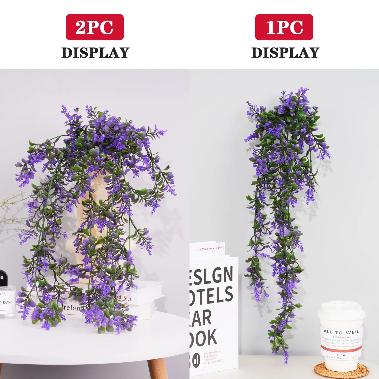 Artificial Eucalyptus Rattan Plant, Potted Green Plant, for Home, Garden, Indoor, Outdoor Wall Shelf.