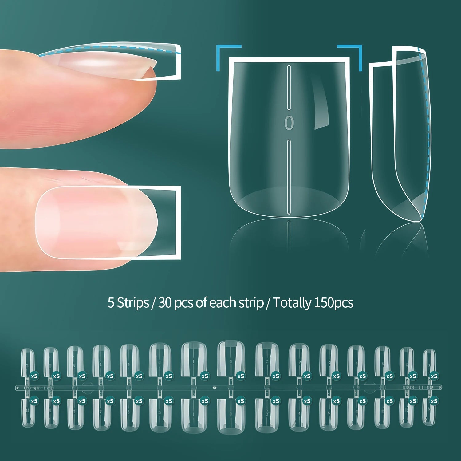 Faux Ongles Acryliques 140/150 pcs - Instant Apex Nailpop