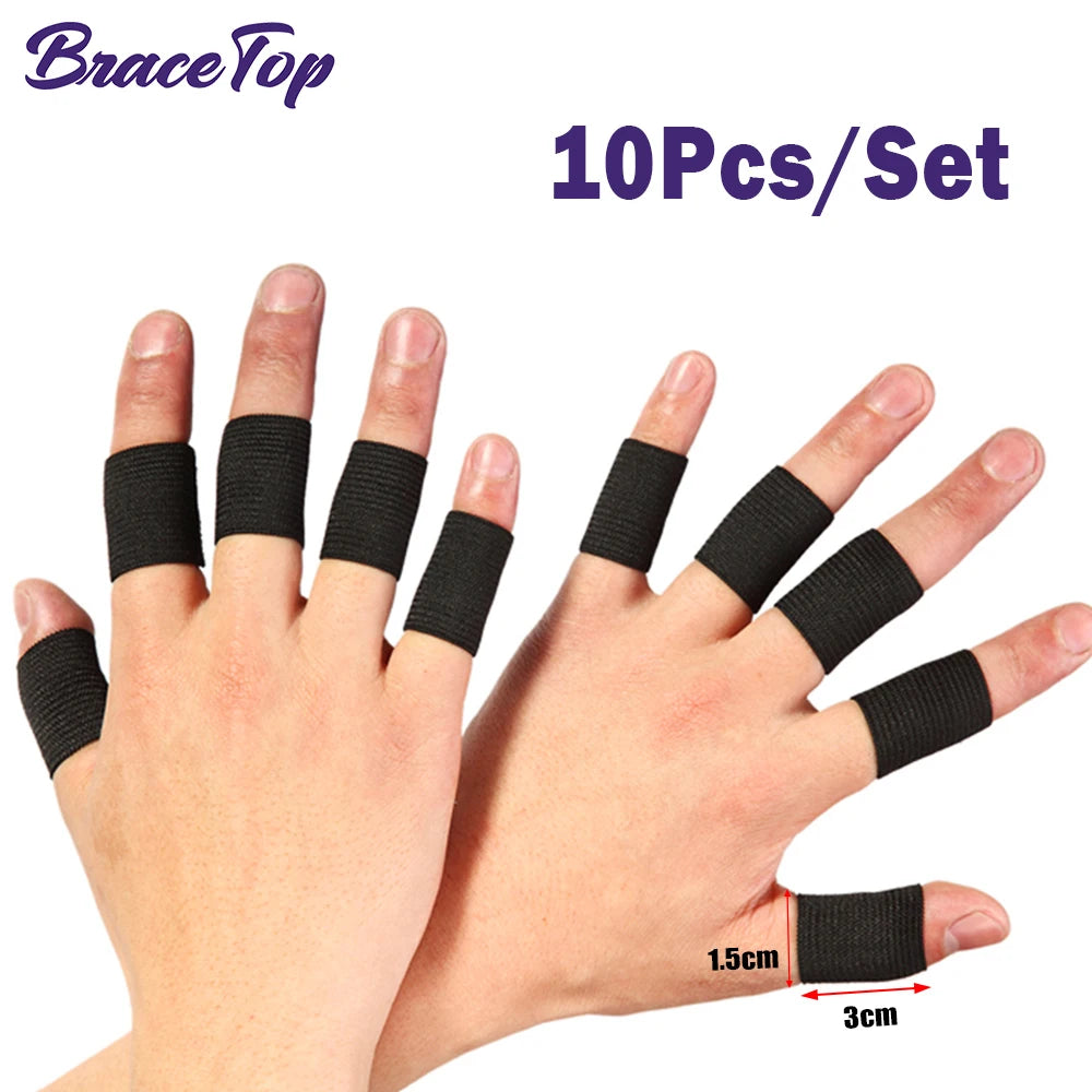 Protège-doigts de sport extensibles, protection des doigts, soutien arthritique, basket-ball, volley-ball, nouveau, 10 pièces