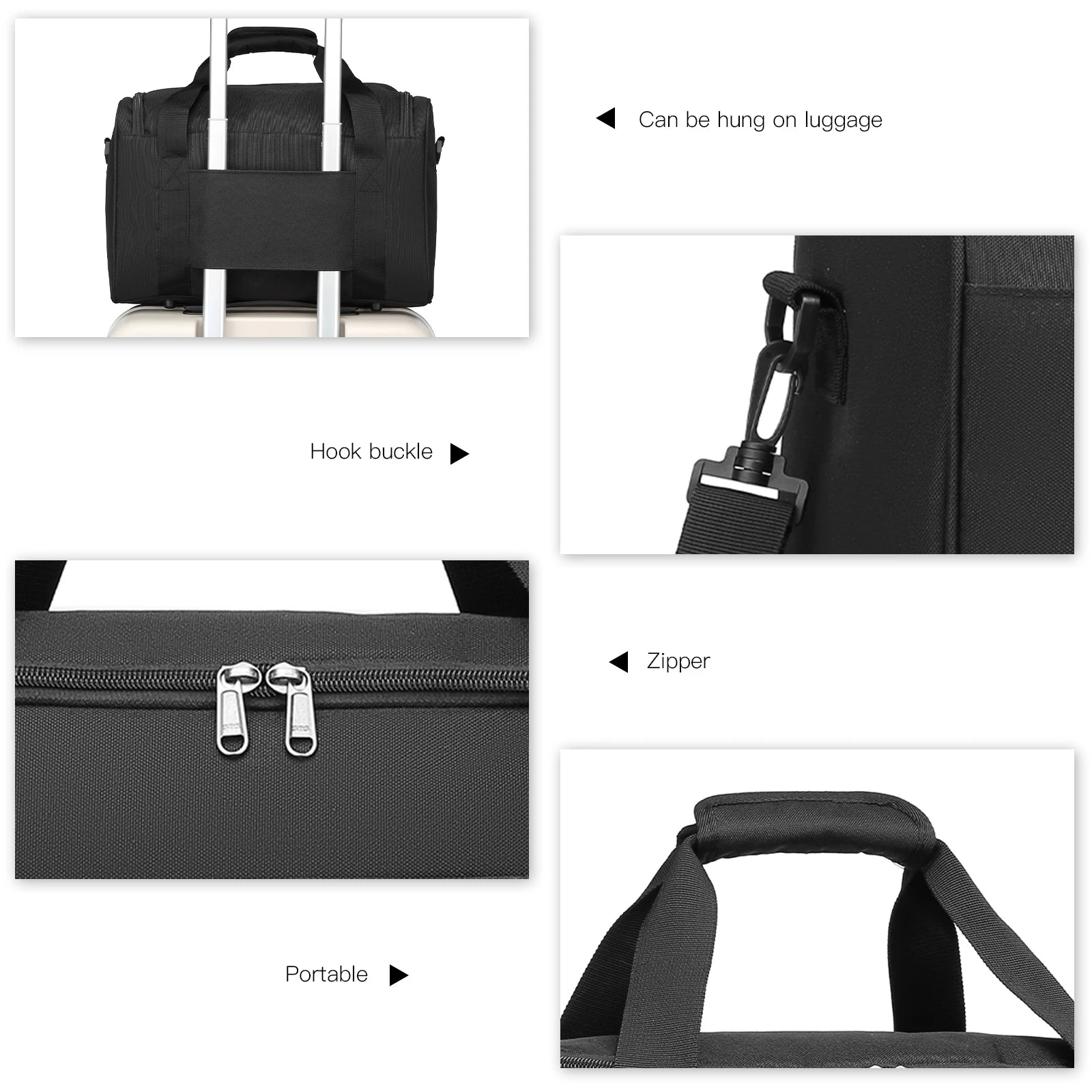 Sac de voyage cabine KONO 40×20×25 cm – Bagage à main avion, homme et femme