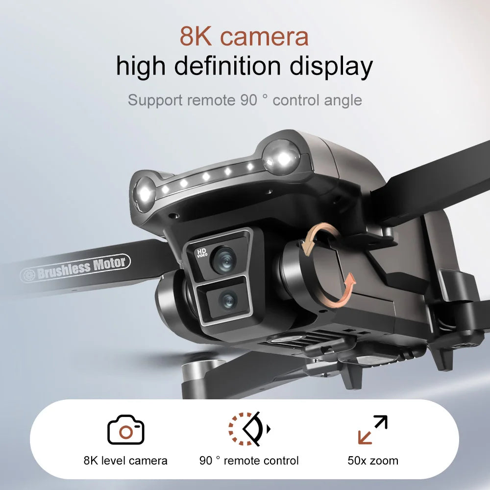 Drone Xiaomi V198 GPS MAX avec caméra HD 8K professionnelle, WiFi 5G, évitement des obstacles par laser sans balais, quadcopter pliable.