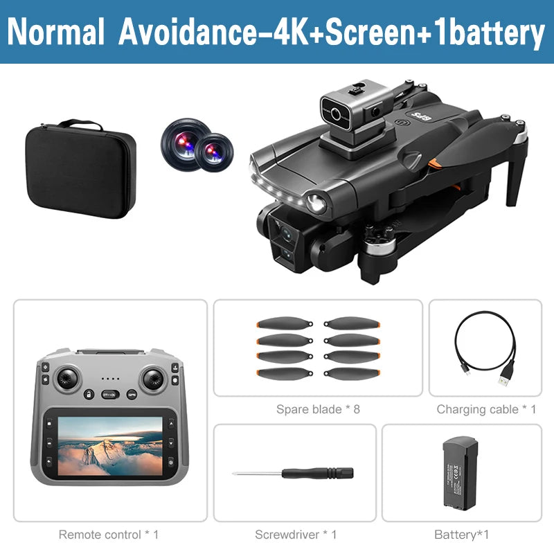 Drone Xiaomi V198 GPS MAX avec caméra HD 8K professionnelle, WiFi 5G, évitement des obstacles par laser sans balais, quadcopter pliable.