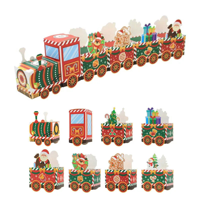 Boîte Train avec calendrier de l’Avent de Noël — 24 compartiments.