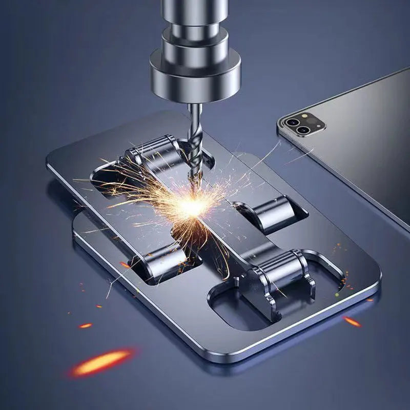 Support de téléphone de bureau pliable universel en alliage d'aluminium, support de montage pour téléphone portable, support en métal de bureau pour tablette