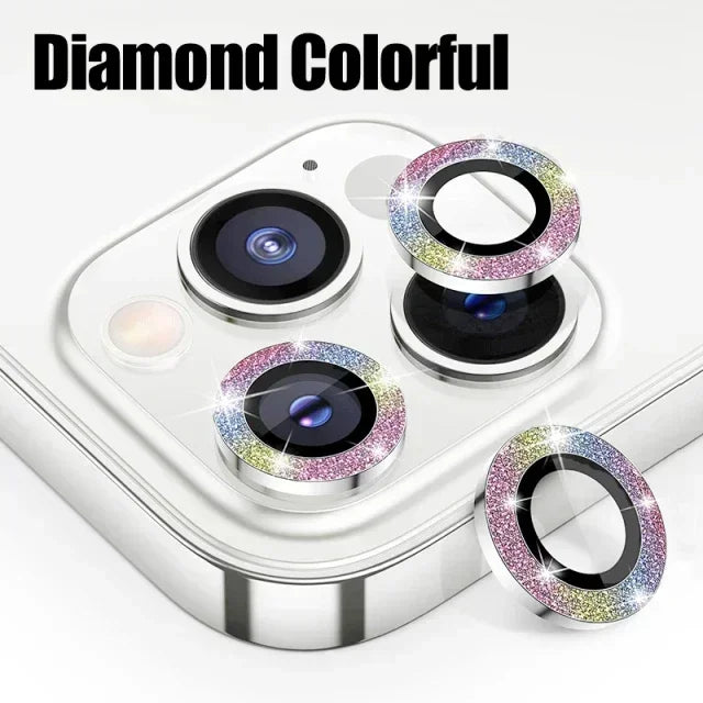 Verre de protection d'objectif en métal, 3 pièces, pour iPhone 13 12 11 15 16 17Pro Max Mini, Film de protection d'objectif de caméra arrière pour iPhone 16 15 Plus