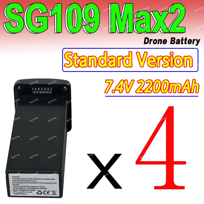 Batterie d'origine pour SG109Max2 GPS Dron 7.4V 3800MAh batterie pour ZLL SG109 Max2 7.4V 2200mAh batterie de remplacement pièces d'accessoires