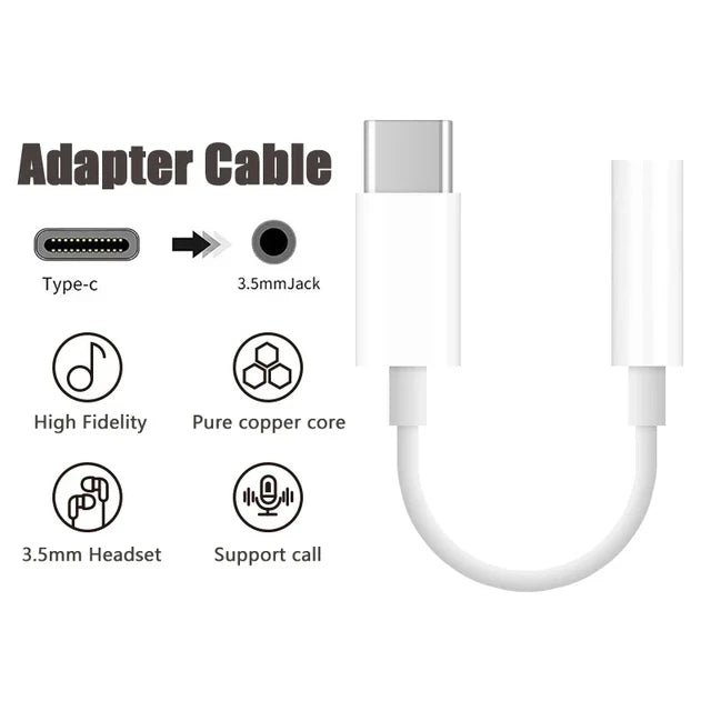 Adaptateur OTG USB-C vers Jack 3,5 mm, câble AUX audio pour iPhone 15 Pro, Samsung, Xiaomi, OnePlus