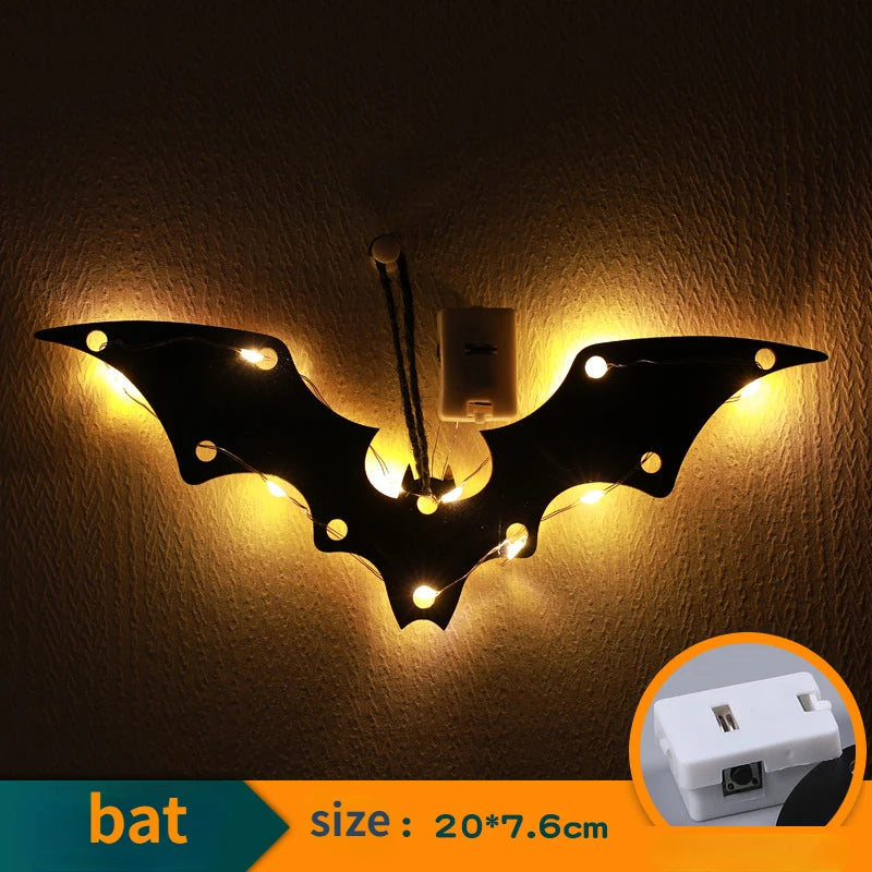 Décoration Intérieure et Extérieure - Château Halloween LED – Sorcière, Fantôme, Toile d’Araignée