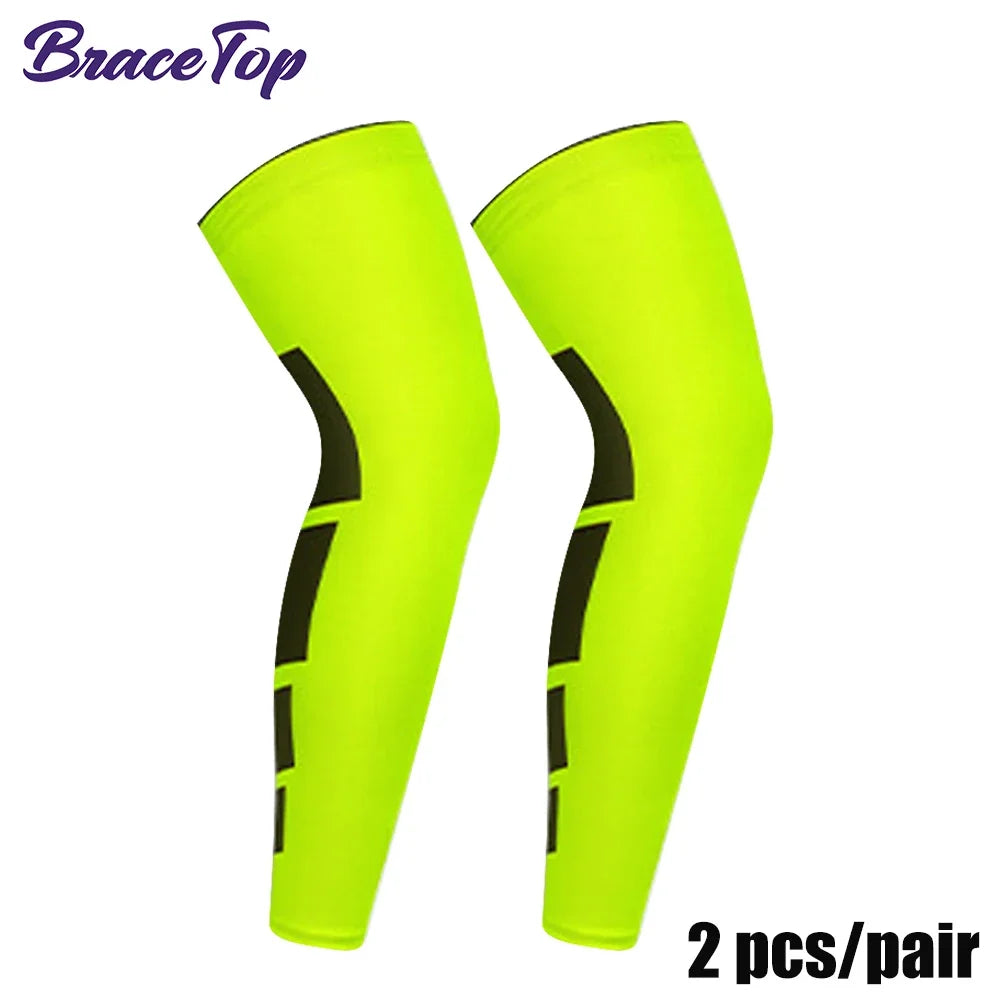 Chaussettes de compression longues pour hommes et femmes, genouillères de fitness antidérapantes, support pour cuisses, bas longs, manches pour cuisses