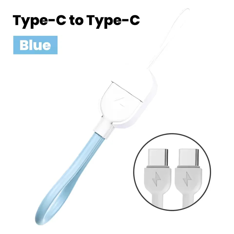 Câble court universel de charge rapide 60W, lanière portable porte-clés, double Type-C pour iPhone 15 / 16, Samsung, Xiaomi, Wrod