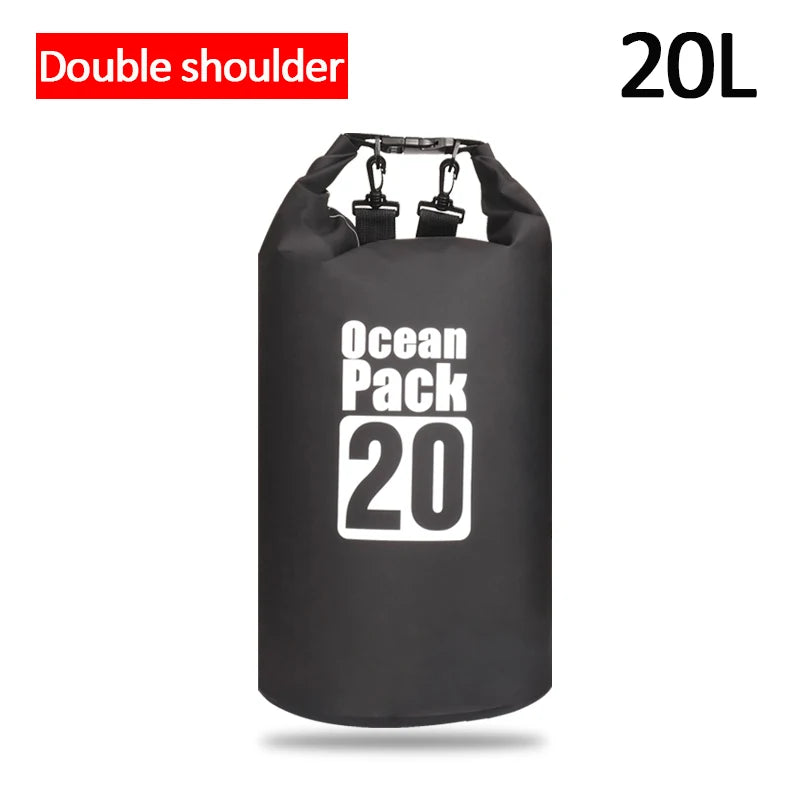 Sac étanche en PVC pour l'extérieur, 5L 10L 20L 30L, rangement pliable pour plongée, pour hommes et femmes, plage, natation, Rafting