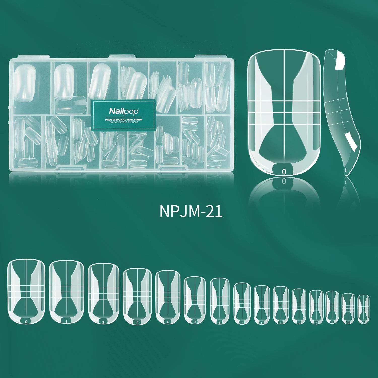 Effet Manucure Française Rapide, Réutilisables - Nailpop Formes Doubles pour Ongles 150 pièces