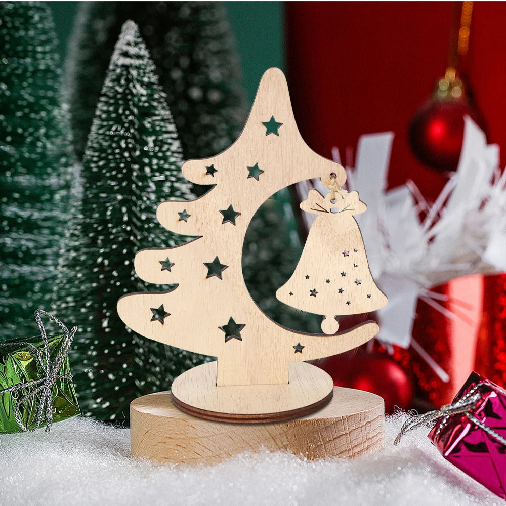 Ornements d'arbre de Noël, décorations en bois