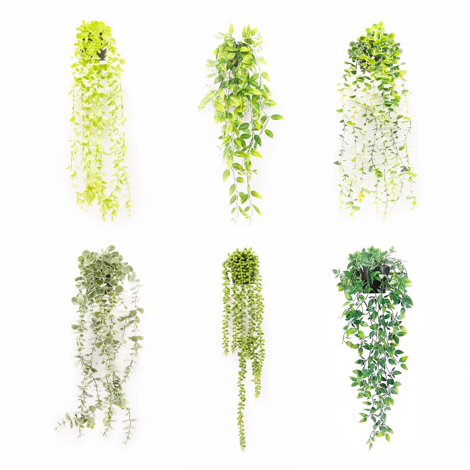 Plantes vertes artificielles sans pot, plantes de vigne, fausse plante verte, accessoires pour la maison, décoration de jardin, intérieur/extérieur.