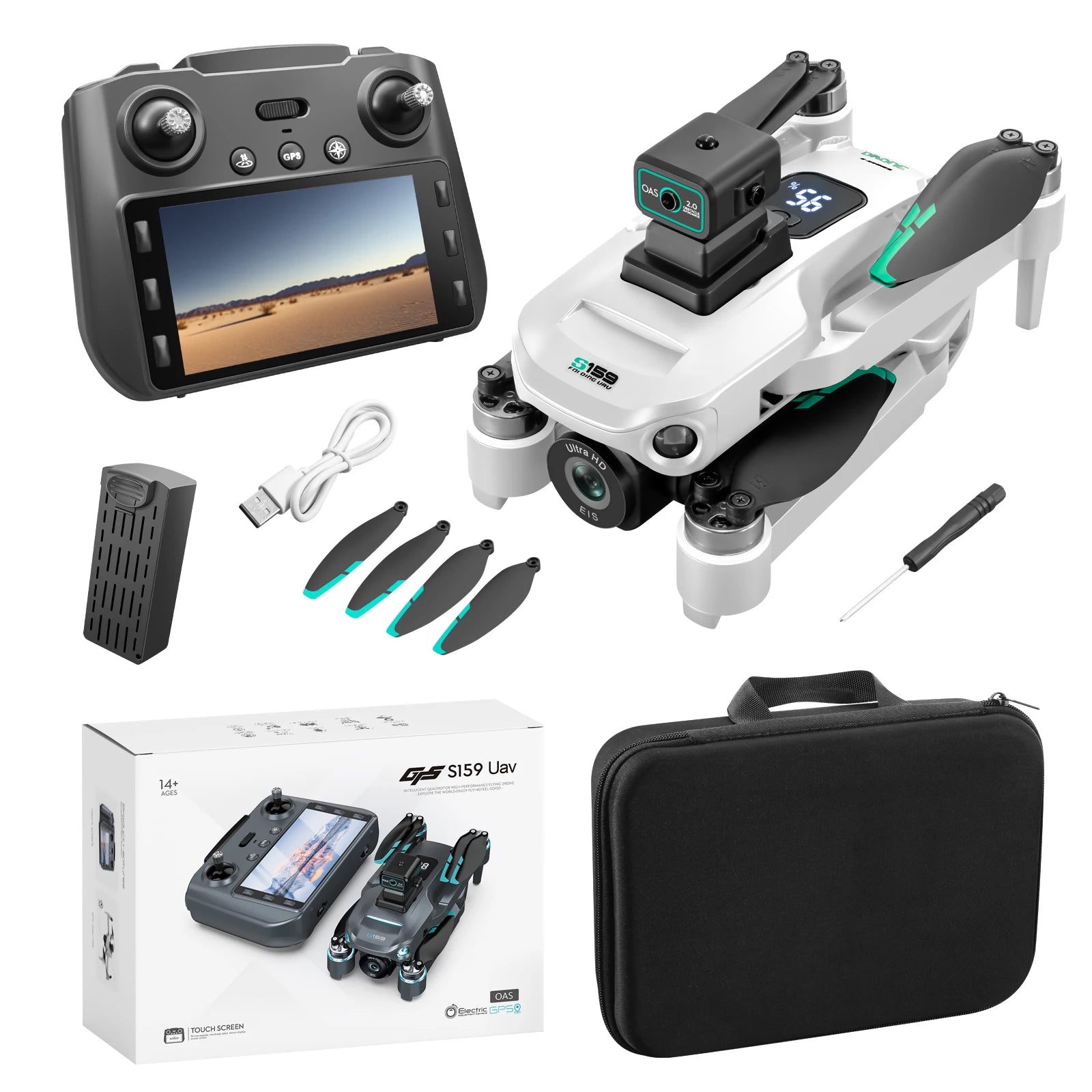 Drone GPS Pro 5G Double Caméra 8K HD – Photographie aérienne avec écran et évitement d’obstacles