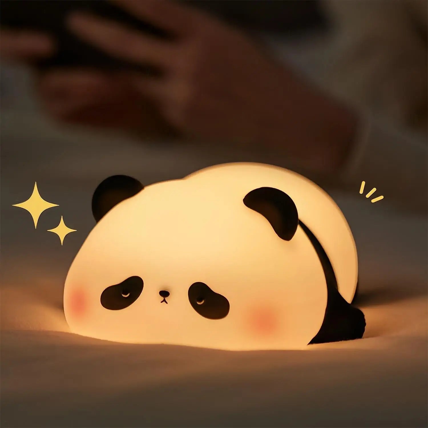 LED Silikon-Nachtlicht Panda/Löwe für Kinder – USB wiederaufladbar