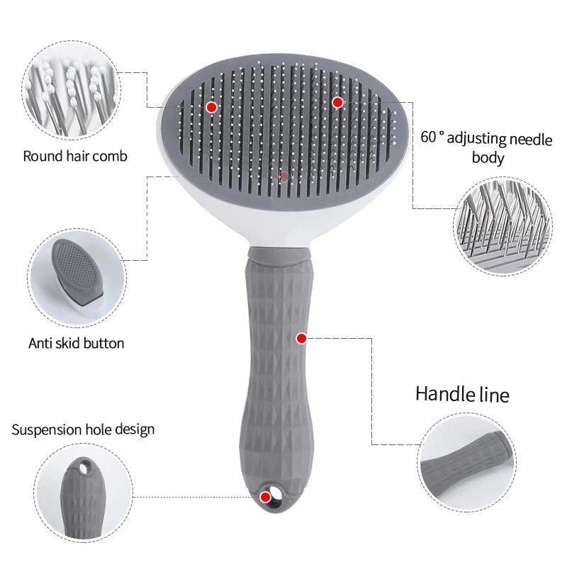 Brosse de Toilettage en Acier Inoxydable pour Chat et Chien, Peigne d'Épilation pour Animaux de Compagnie, Accessoires