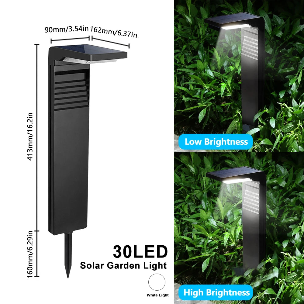 Wasserdichte Solarleuchten für den Außenbereich – Helle Landschaftsbeleuchtung für Garten, Hof, Gehweg und Veranda, 62 LEDs