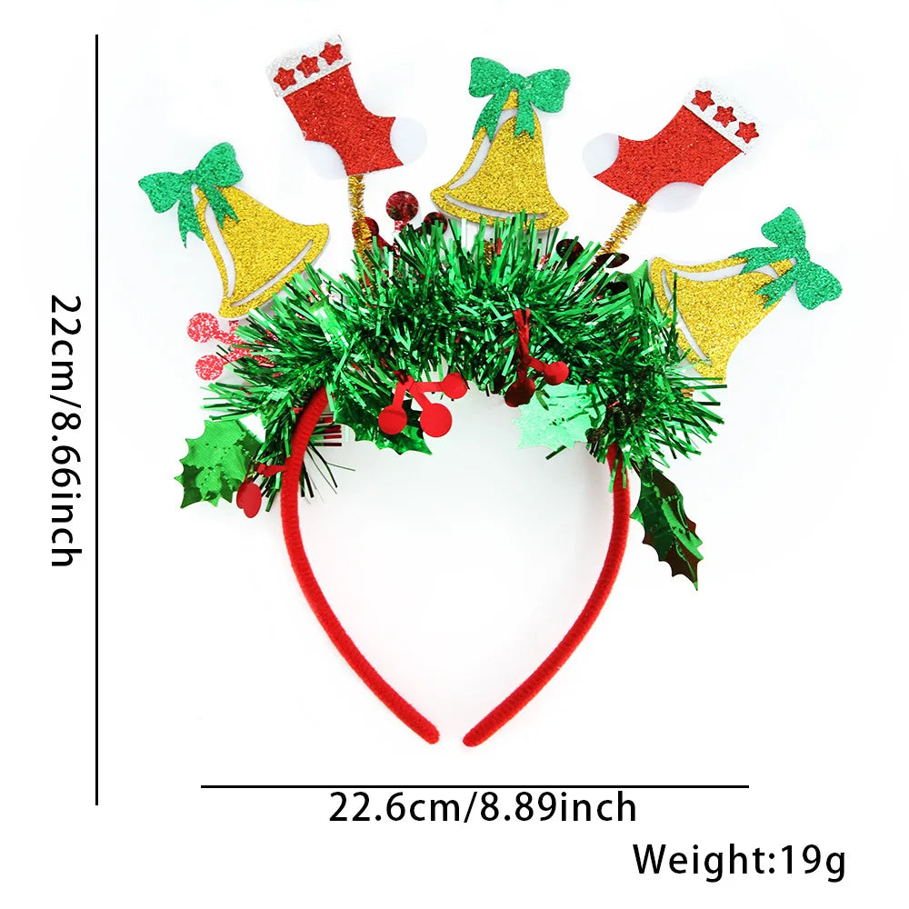 Serre-tête décoratif, Bandeaux du Nouvel An et de Noël - Cerceaux pour cheveux de bonhomme de neige de renne