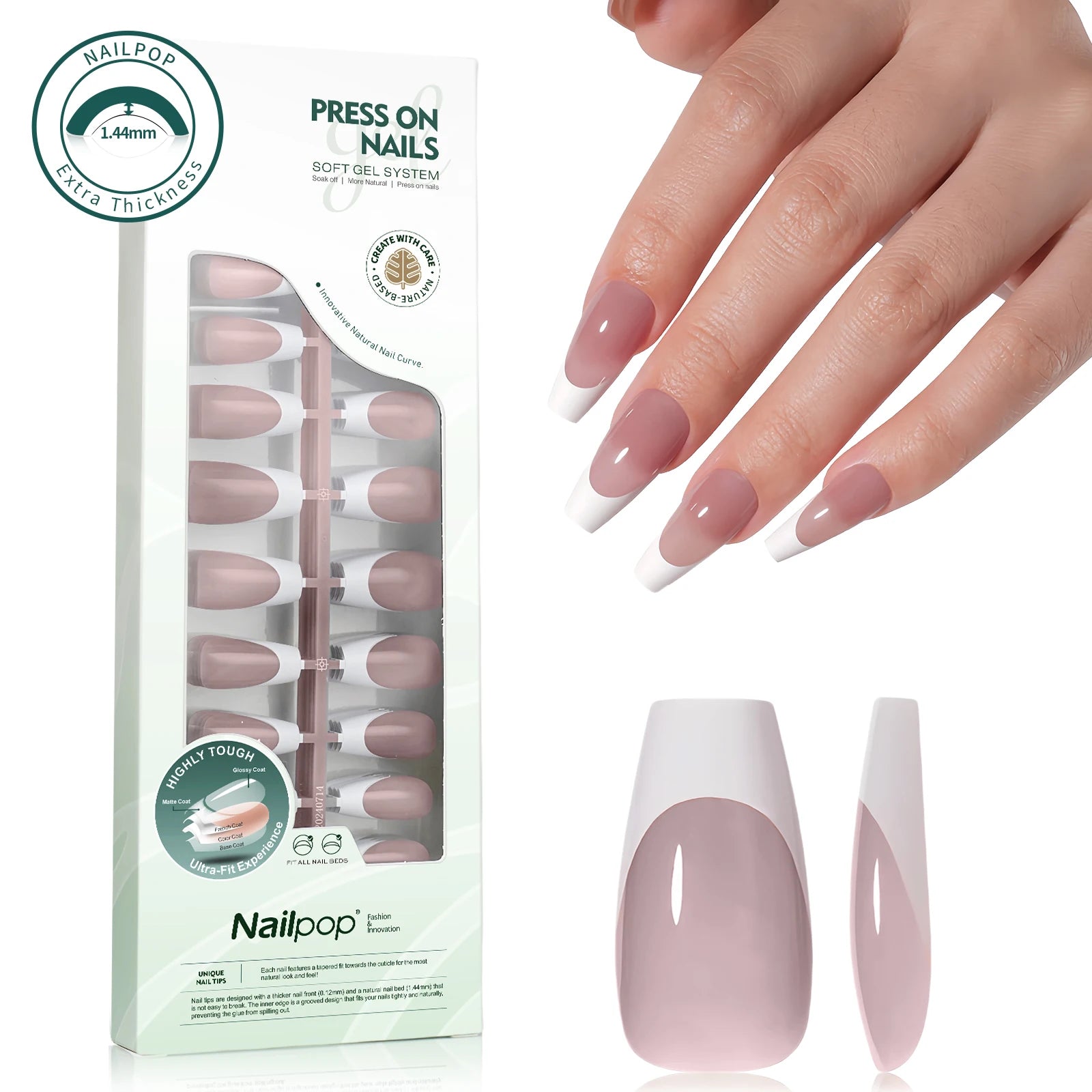 Press On Français Ultra Fit 140 pcs