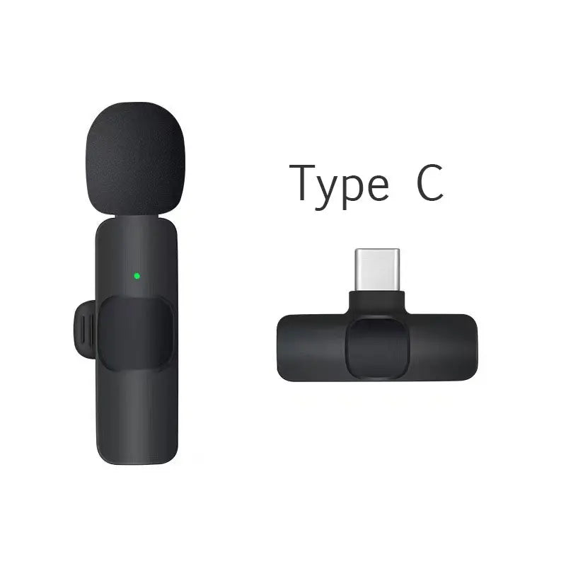 Microphone Lavalier sans fil, Mini Microphone d'enregistrement Audio et vidéo pour iPhone, téléphone Android, diffusion en direct, micro de jeu Portable