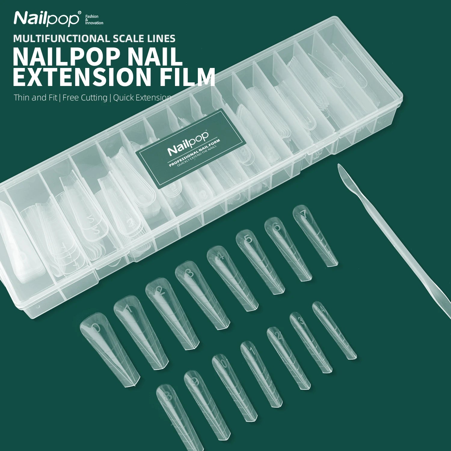 Film d'extension d'ongles, 150 pièces, 15 tailles