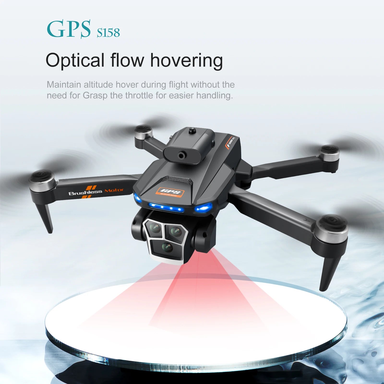 Drone GPS S158 2025 avec écran pliable et caméra HD 8K