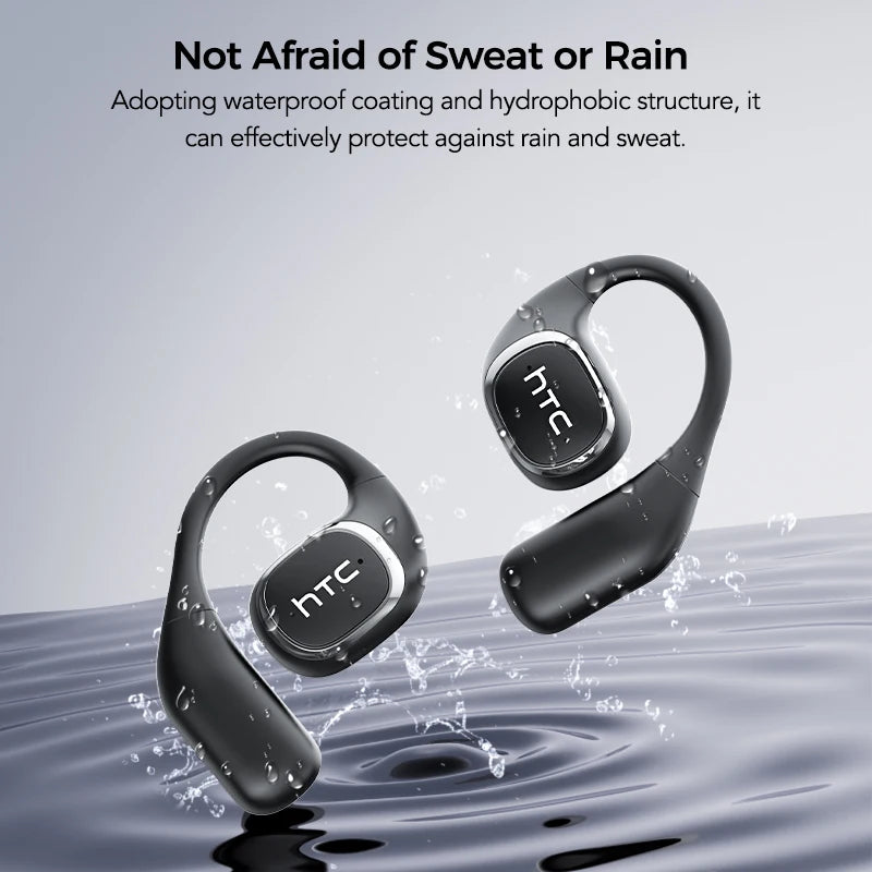 Écouteurs de traduction, Casque audio sans fil Bluetooth 6.0 OWS HTC NE11, Écran tactile couleur, Batterie ultra longue durée