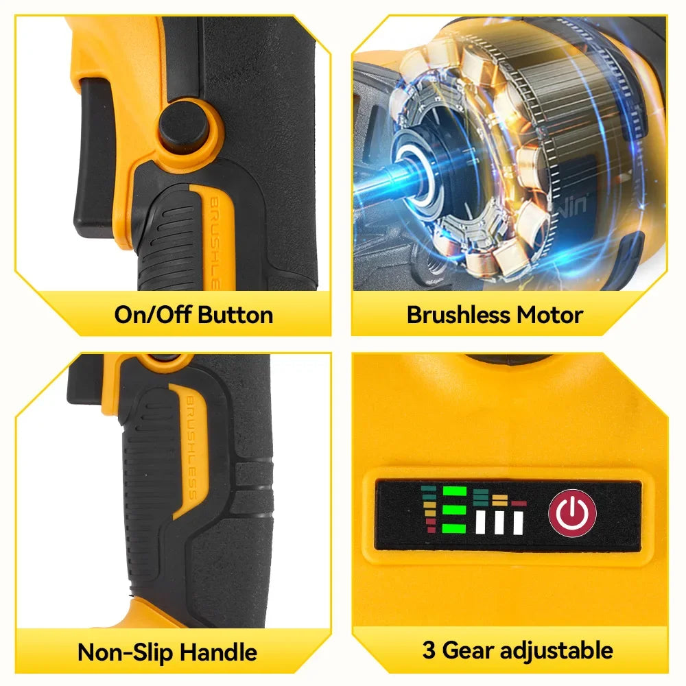 MELLWIN 125MM meuleuse d'angle électrique sans brosse sans fil à main polissage outil de coupe Machine pour Makita 18V batterie broche