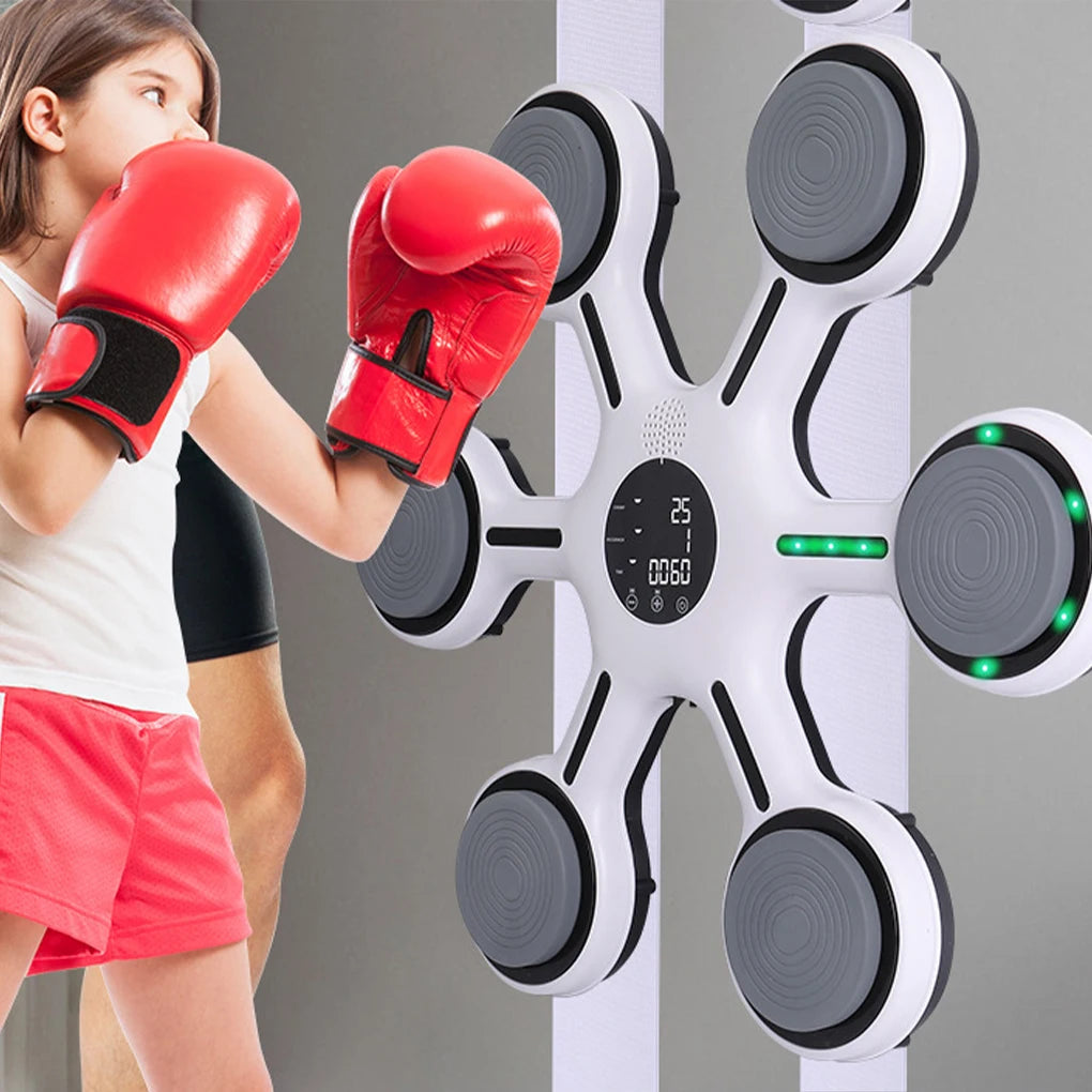 Machine de boxe musicale intelligente Bluetooth Portable – Cible murale, équipement d'entraînement physique pour enfants et adultes