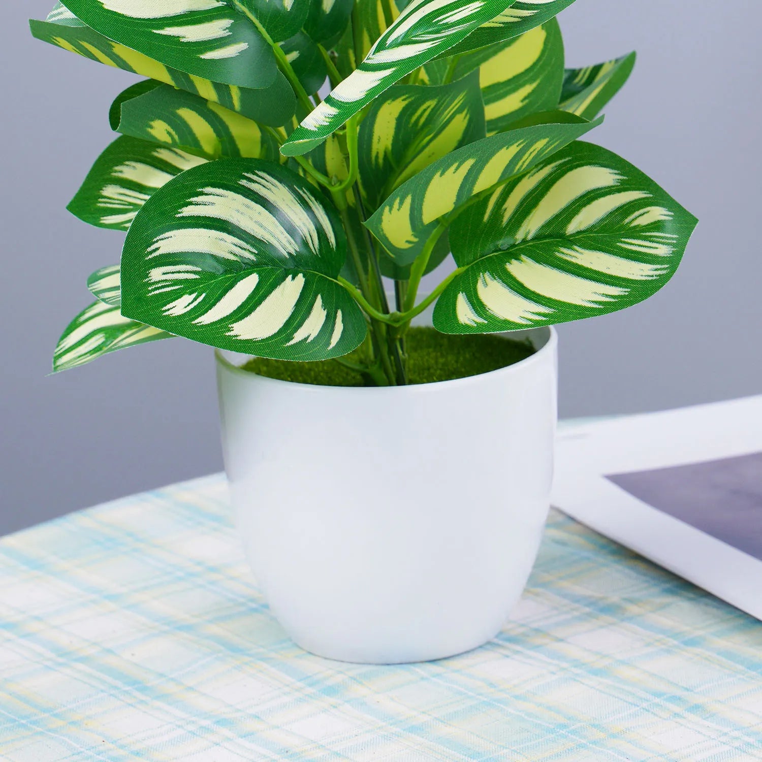 Plantes vertes artificielles bonsaï, simulation de petit arbre, plantes en pot pour table, ornements en pot, décoration intérieur/extérieur