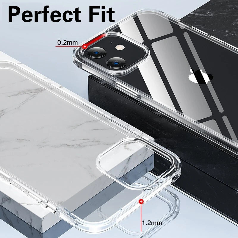 Coque transparente antichoc KENNAGE – Souple PC + TPU – iPhone 6 à iPhone 15 Pro Max