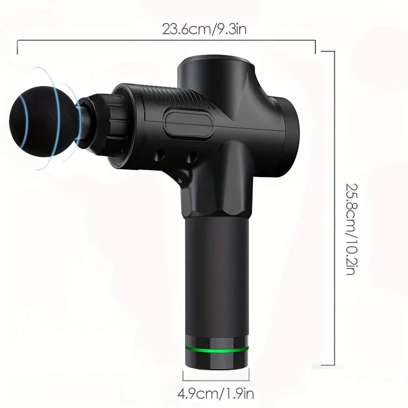 Pistolet de massage électrique, massage facial, corps, cou, dos, tissus profonds, relaxation musculaire, outil de fitness pour initié