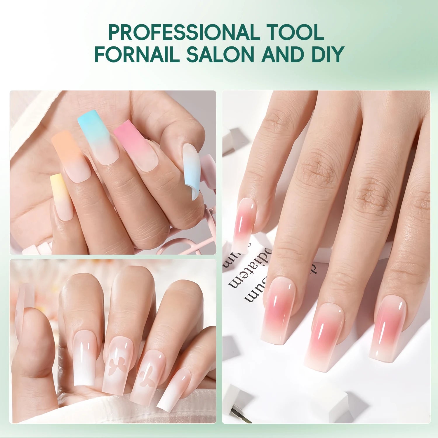 Kit Éponges Ombre Ongles 100 pcs + Stylo Applicateur