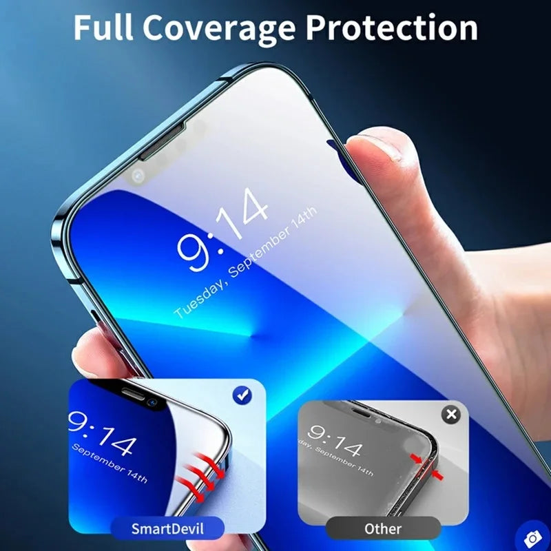 Film de protection d'écran Ultra clair, 3 pièces, pour iPhone 17 16 15 14 13 Pro Max Air 14 15 16 Plus 12 11 Pro XS XR 9H, dureté trempée