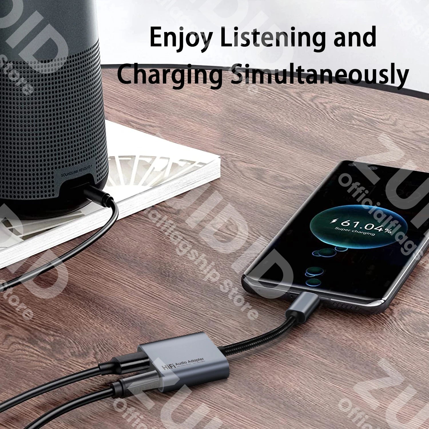 Adaptateur Audio Aux 2 en 1 USB C à 3.5mm/Type C PD60W, charge rapide 32 bits/384KHz DAC, convertisseur de casque Audio Aux pour iPad Samsung