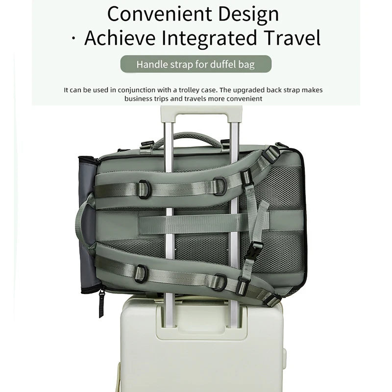 Sac à dos SUSHIMU – Voyage en plein air à double épaule pour hommes, grande capacité, compartiment ordinateur portable