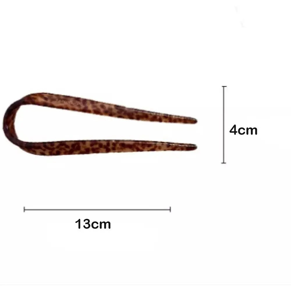 Épingle à cheveux en acétate en forme de U pour femmes et filles, outil de coiffure, design géométrique, chignon, accessoires