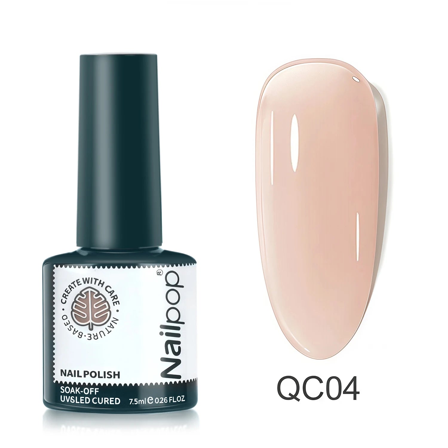 Vernis Gel Professionnel Jelly 6 Couleurs Translucides UV/LED, Soak Off, Salon et Nail Art, Nude et Rose, 7,5 ml