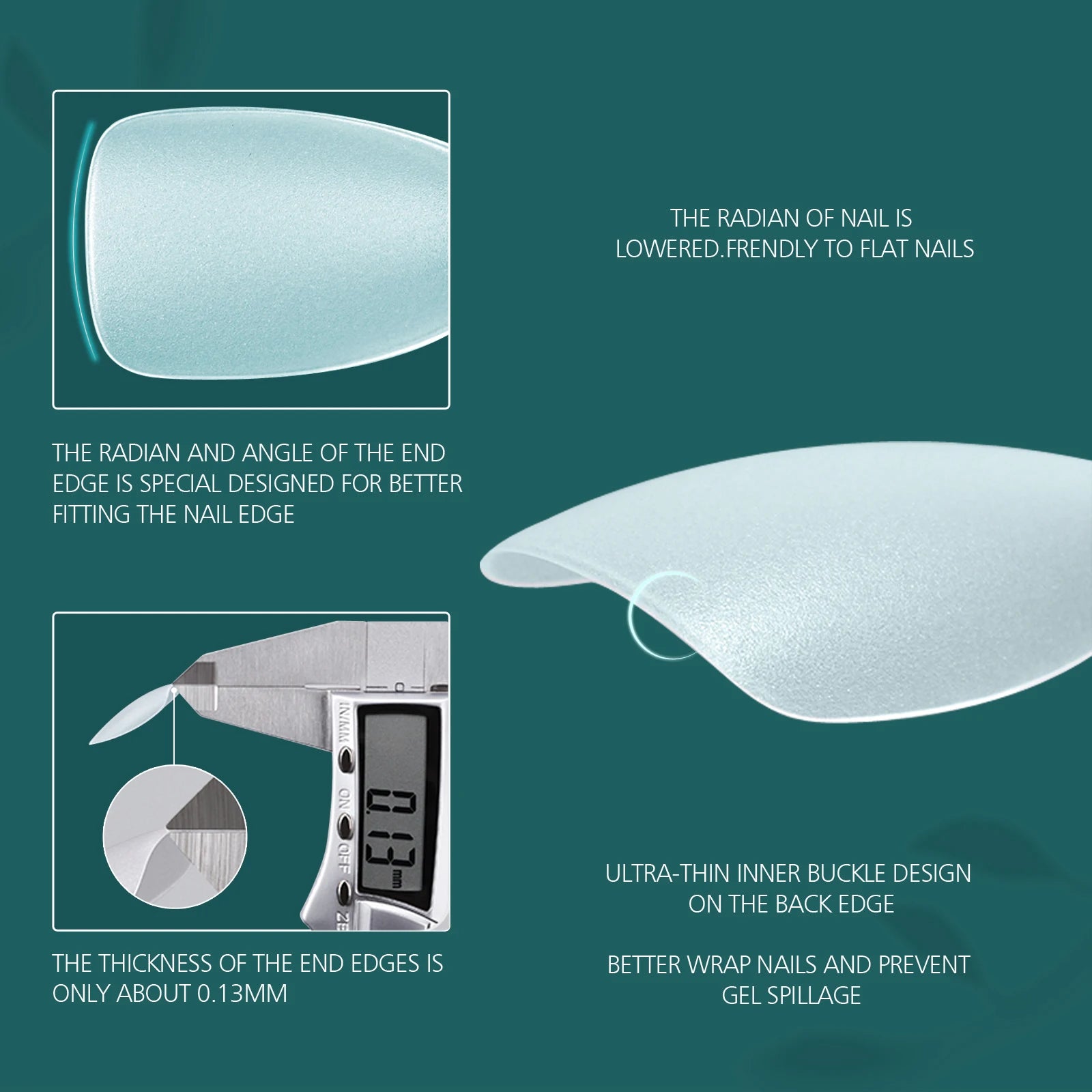 Faux ongles mats et doux, 240 pièces