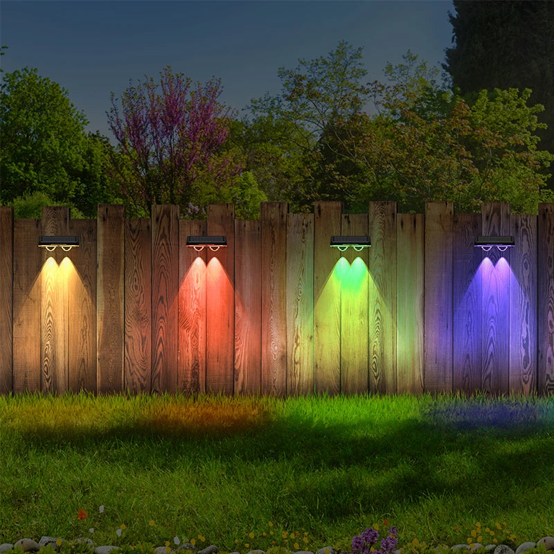 Solarleuchten für Zäune mit 4 LEDs – Up/Down-Beleuchtung