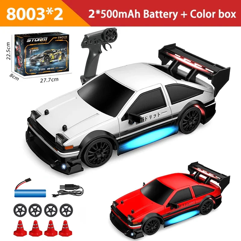Oike 1:24 télécommande dérive RC voiture 4WD voitures de course à grande vitesse 2.4G modèle de véhicule radiocommandé jouet cadeau pour enfants adultes